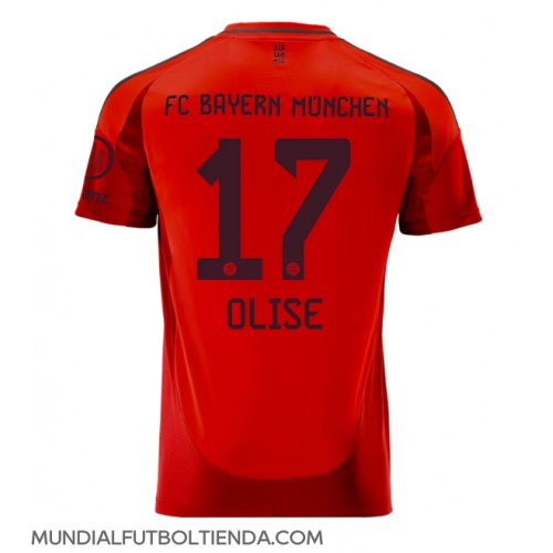 Camiseta Bayern Munich Michael Olise #17 Primera Equipación Replica 2024-25 mangas cortas